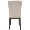 TOPMAX Farmhouse 4-Piece Wood Dining Chair Set for 4; Kitchen Upholstered Dining Chairs for Small Places; Gray Legs+Beige Cushion