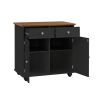 Modern Sideboard Buffet Cabinet with Storage Cabinets; Drawers and Shelves for Living Room; Kitchen; Black