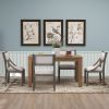 TREXM Retro Wood Dining Chairs Set of 4; Upholstered Chairs with Solid Wood Legs and Frame for Kitchen; Living Room; Dining Room (Gray)