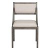 TREXM Retro Wood Dining Chairs Set of 2; Upholstered Chairs with Solid Wood Legs and Frame for Kitchen; Living Room; Dining Room (Gray)