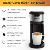 Coffee Maker Fast Brewer K-Cup Pod & Ground Coffee Single Serve Self Clean