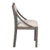 TREXM Retro Wood Dining Chairs Set of 2; Upholstered Chairs with Solid Wood Legs and Frame for Kitchen; Living Room; Dining Room (Gray)