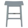 TOPMAX Farmhouse Rustic 2-piece Counter Height Wood Kitchen Dining Stools for Small Places; Gray