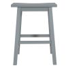 TOPMAX Farmhouse Rustic 2-piece Counter Height Wood Kitchen Dining Stools for Small Places; Gray