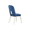 Mid Century Velvet Upholstered Dining Chair with Metal Legs for Kitchen; Dining; Living; Guest; Bed Room Side Chair; Set of 2; Blue