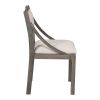 TREXM Retro Wood Dining Chairs Set of 4; Upholstered Chairs with Solid Wood Legs and Frame for Kitchen; Living Room; Dining Room (Gray)