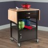 Bellini Drop Leaf Kitchen Cart, Coffee and Natural