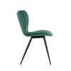 Dining chairs set of 2; Dark Green velvet Chair modern kitchen chair with metal leg