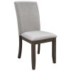 TOPMAX Farmhouse 4-Piece Wood Dining Chair Set for 4; Kitchen Upholstered Dining Chairs for Small Places; Gray