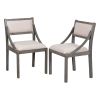 TREXM Retro Wood Dining Chairs Set of 2; Upholstered Chairs with Solid Wood Legs and Frame for Kitchen; Living Room; Dining Room (Gray)