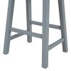 TOPMAX Farmhouse Rustic 2-piece Counter Height Wood Kitchen Dining Stools for Small Places; Gray