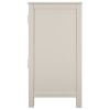 U-style Wood Storage Cabinet with Doors and Adjustable Shelf; Entryway Kitchen Dining Room; Cream White